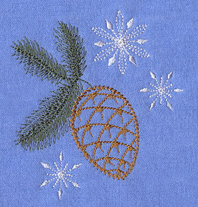 Pine Cones and Snowflakes (Vintage)