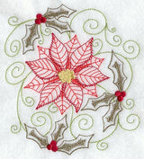 Christmas Poinsettia and Holly (Vintage)