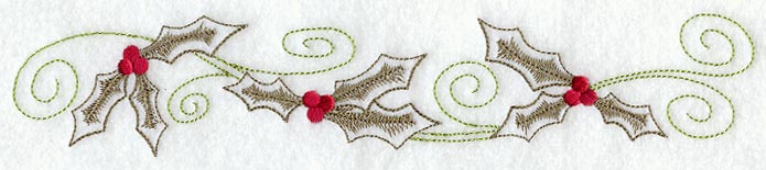 Christmas Holly Border (Vintage)