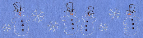 Joyful Snowmen Border (Vintage)