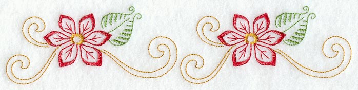 Holy Night Poinsettia Border (Vintage)