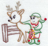 Santa's Elf and Reindeer (Vintage)