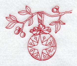 Starburst Ornament (Redwork)