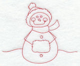 Snuggly Snowman (Redwork)
