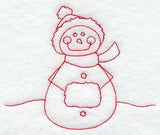 Snuggly Snowman (Redwork)
