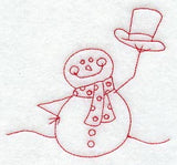 Hats Off Snowman (Redwork)