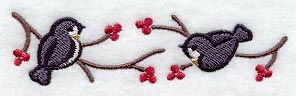 Chirping Chickadees Border