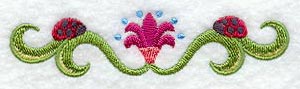 Ladybugs and Vines Border