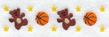 Bears, Basketballs, and Stars Border