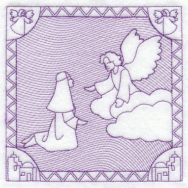 The Angel Gabriel Appears to Mary (Trapunto)