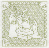 Shepherds Visit the Manger (Trapunto)