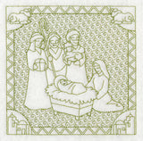 Shepherds Visit the Manger (Trapunto)