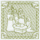 Shepherds Visit the Manger (Trapunto)