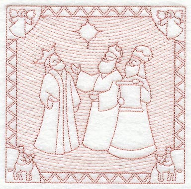 The Magi Learn of the New King (Trapunto)