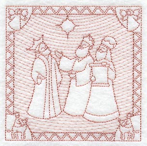 The Magi Learn of the New King (Trapunto)