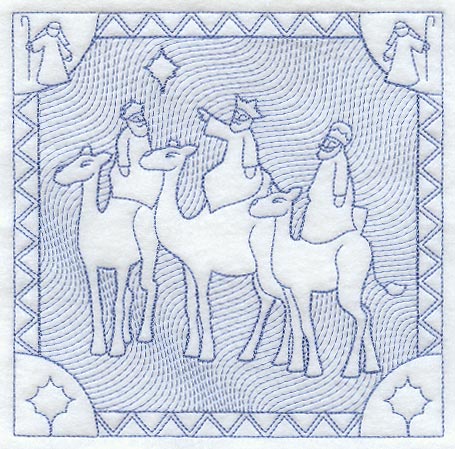 Following the Star to the Manger (Trapunto)