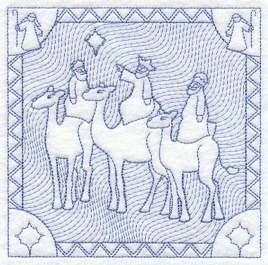 Following the Star to the Manger (Trapunto)