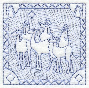 Following the Star to the Manger (Trapunto)