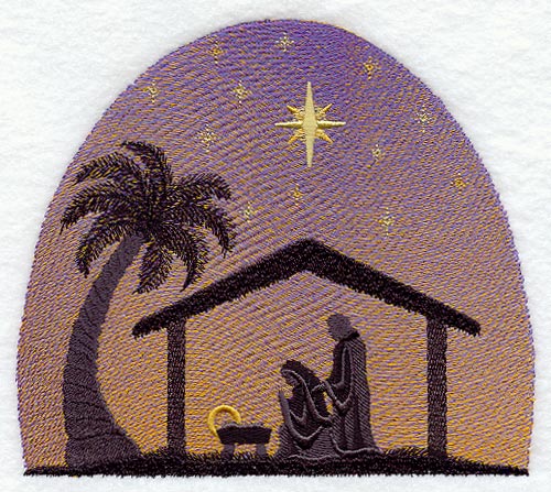 Holy Family at Sunset Silhouette