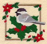 Christmas Chickadee Square