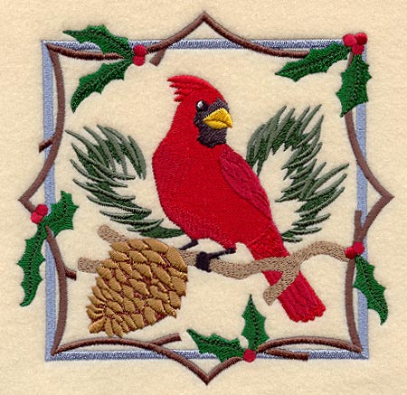 Christmas Cardinal Square