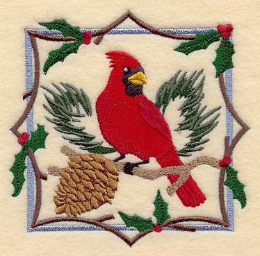 Christmas Cardinal Square