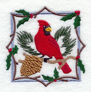 Christmas Cardinal Square