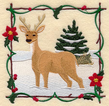 Christmas Deer Square