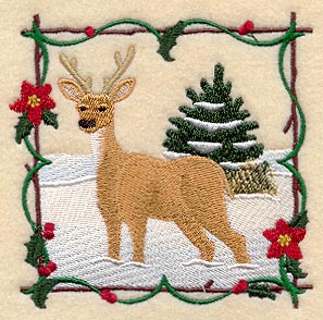 Christmas Deer Square