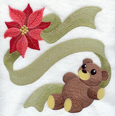 Poinsettia and Teddy Bear Square