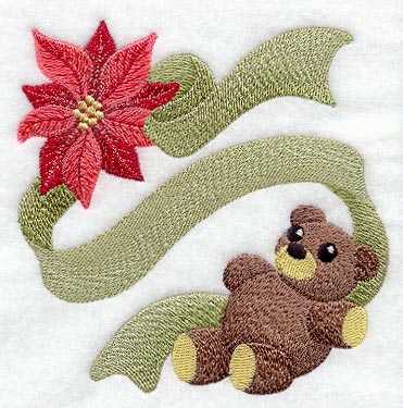 Poinsettia and Teddy Bear Square