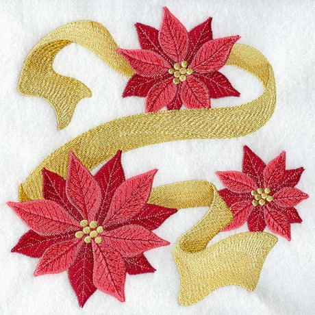 Poinsettia Trio with Ribbon