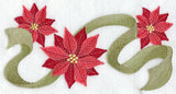 Poinsettia Trio with Ribbon Border