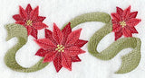 Poinsettia Trio with Ribbon Border