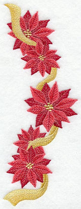 Poinsettia Trio with Ribbon Spray