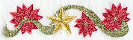 Poinsettia and Star Border