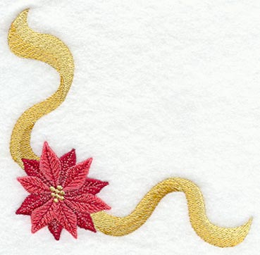 Poinsettia and Ribbon Corner