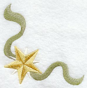 Poinsettia and Star Corner