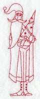 Skinny Santa with Tree (Redwork)