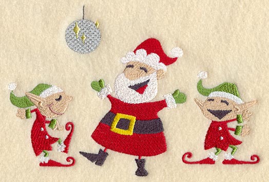Dancing Santa and Elves