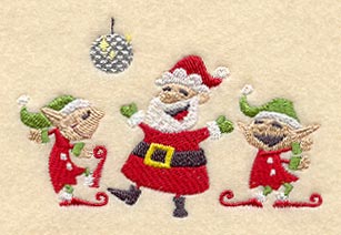 Dancing Santa and Elves
