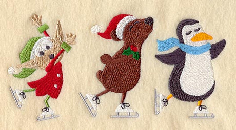Skating Christmas Critters