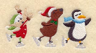 Skating Christmas Critters
