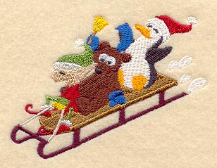 Sledding Christmas Critters