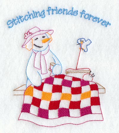 Stitching Friends Forever Snowlady