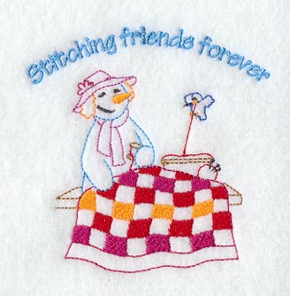 Stitching Friends Forever Snowlady