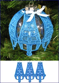 Autism Ornament Cover 4 Inch Bulb (Lace)