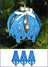 Autism Ornament Cover 4 Inch Bulb (Lace)