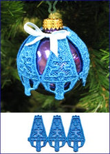 Autism Ornament Cover 4 Inch Bulb (Lace)