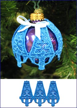 Autism Ornament Cover 4 Inch Bulb (Lace)